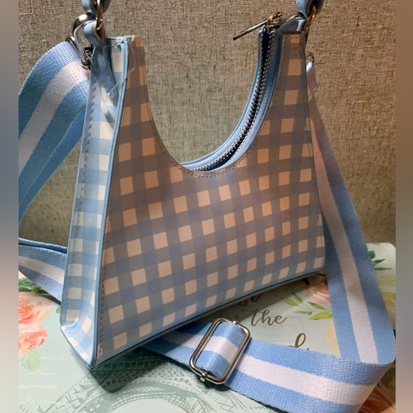 Source Unknown Handbags - 🦋NEW 🦋Mini suitcase style bag, blue and white🦋
#BLUE